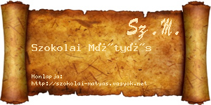 Szokolai Mátyás névjegykártya
